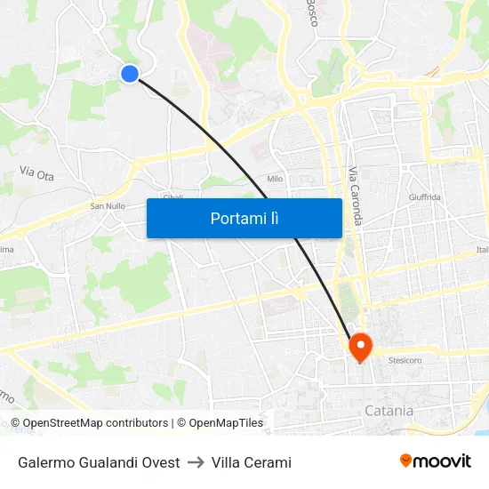 Galermo Gualandi Ovest to Villa Cerami map