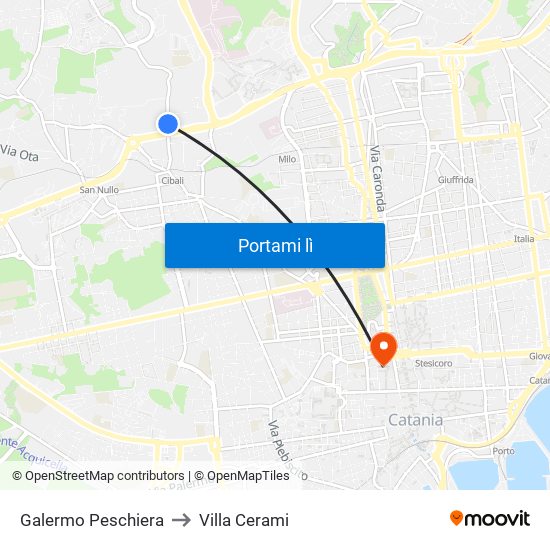 Galermo Peschiera to Villa Cerami map