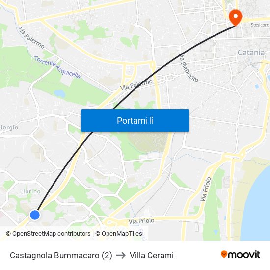 Castagnola Bummacaro (2) to Villa Cerami map