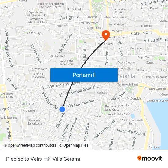 Plebiscito Velis to Villa Cerami map