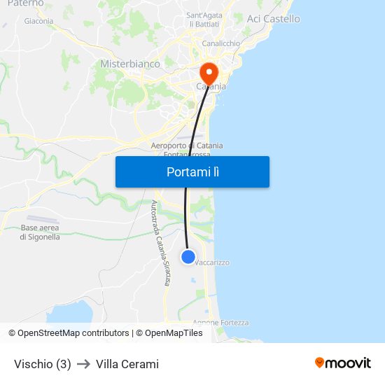 Vischio (3) to Villa Cerami map