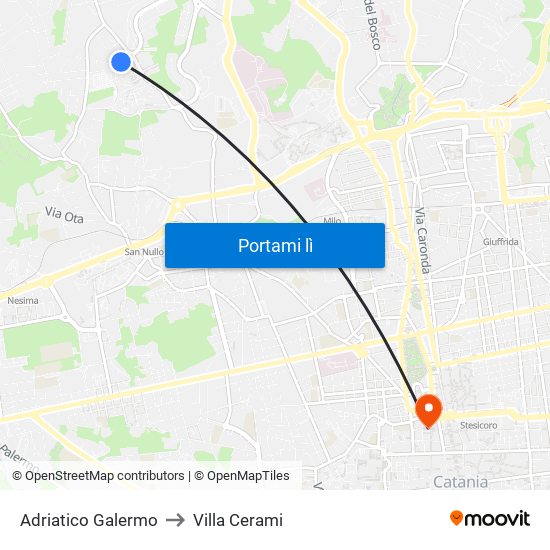 Adriatico Galermo to Villa Cerami map