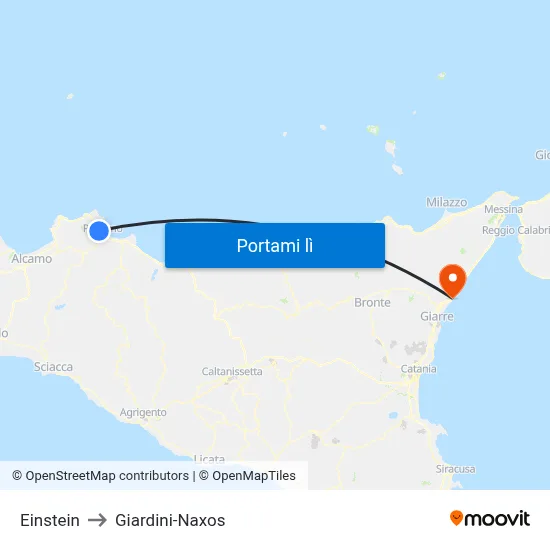 Einstein to Giardini-Naxos map