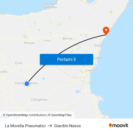 La Morella Pneumatici to Giardini-Naxos map