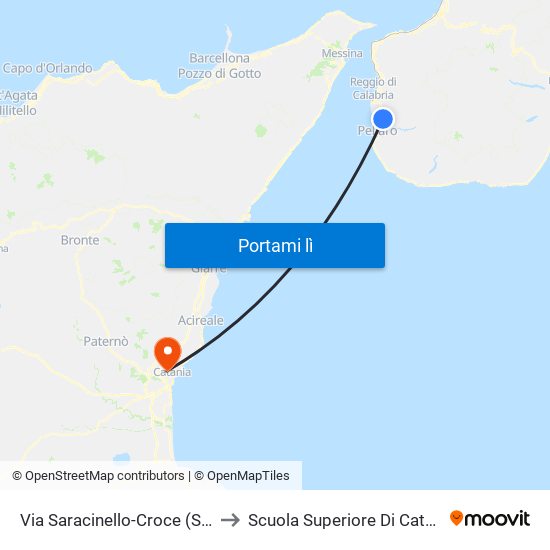 Via Saracinello-Croce  (S/N) to Scuola Superiore Di Catania map