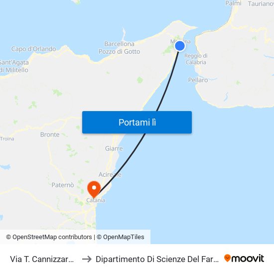 Via T. Cannizzaro (Tribunale) to Dipartimento Di Scienze Del Farmaco E Della Salute map