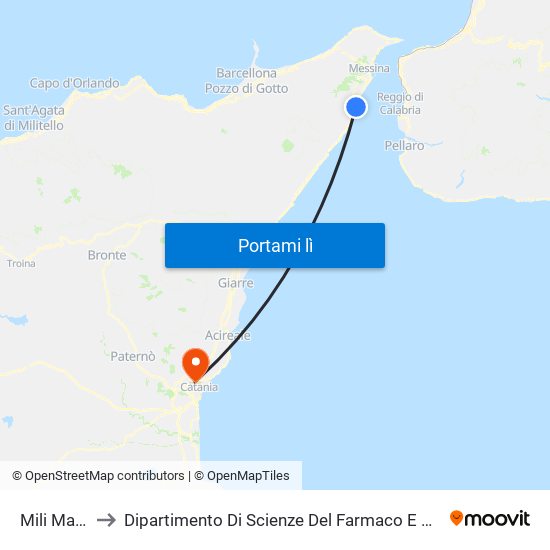 Mili Marina to Dipartimento Di Scienze Del Farmaco E Della Salute map