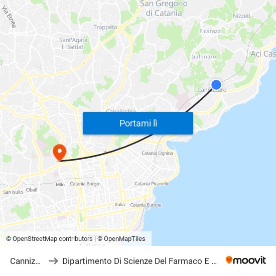 Cannizzaro to Dipartimento Di Scienze Del Farmaco E Della Salute map