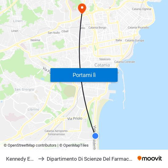 Kennedy Est (12) to Dipartimento Di Scienze Del Farmaco E Della Salute map