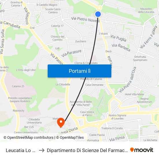 Leucatia Lo Jacono to Dipartimento Di Scienze Del Farmaco E Della Salute map