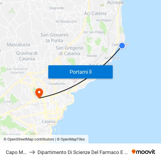 Capo Mulini to Dipartimento Di Scienze Del Farmaco E Della Salute map