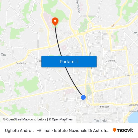 Ughetti Androne to Inaf - Istituto Nazionale Di Astrofisica map