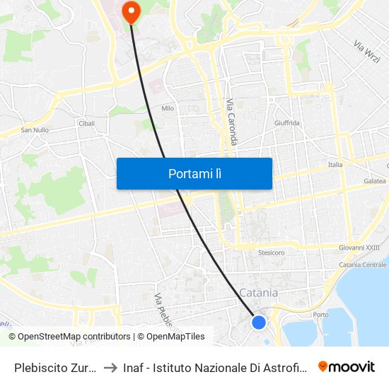 Plebiscito Zurria to Inaf - Istituto Nazionale Di Astrofisica map