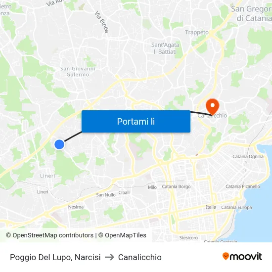 Poggio Del Lupo, Narcisi to Canalicchio map