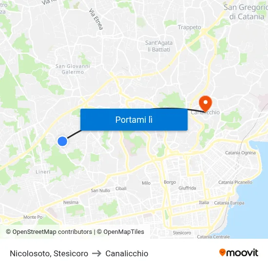 Nicolosoto, Stesìcoro to Canalicchio map
