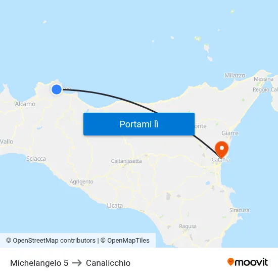 Michelangelo 5 to Canalicchio map