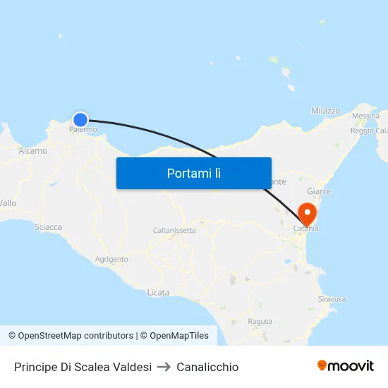 Principe Di Scalea Valdesi to Canalicchio map