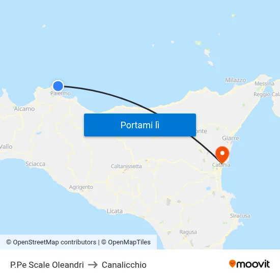 P.Pe Scale Oleandri to Canalicchio map