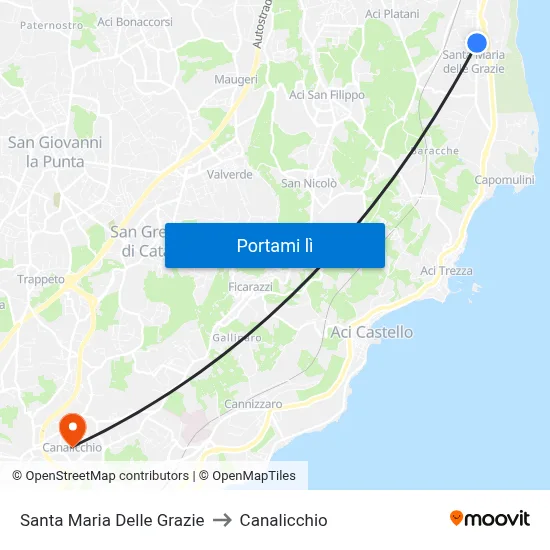Santa Maria Delle Grazie to Canalicchio map