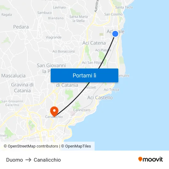 Duomo to Canalicchio map