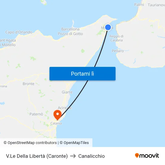 V.Le Della Libertà (Caronte) to Canalicchio map