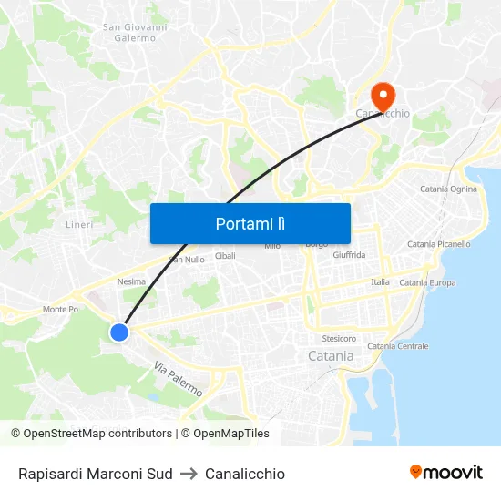 Rapisardi Marconi Sud to Canalicchio map