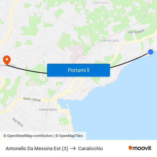 Antonello Da Messina Est (3) to Canalicchio map
