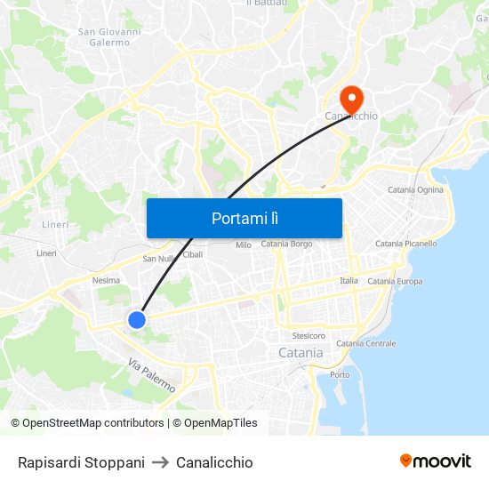Rapisardi Stoppani to Canalicchio map