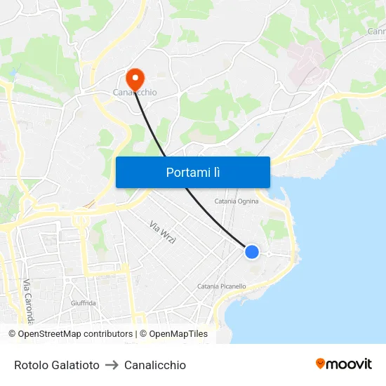 Rotolo Galatioto to Canalicchio map