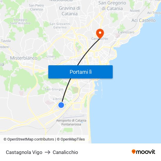 Castagnola Vigo to Canalicchio map