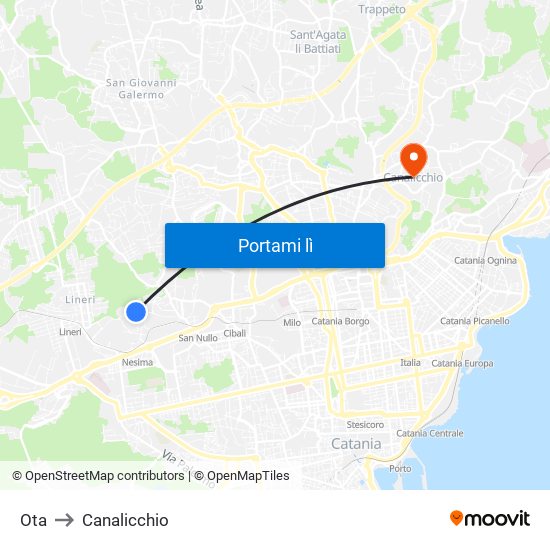 Ota to Canalicchio map