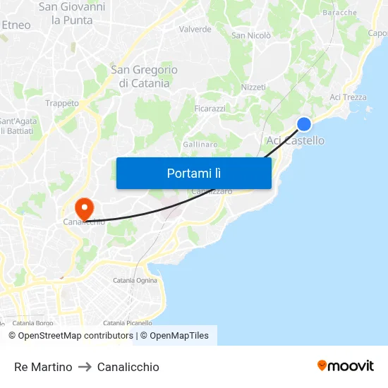 Re Martino to Canalicchio map
