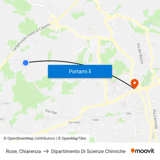 Rose, Chiarenza to Dipartimento Di Scienze Chimiche map