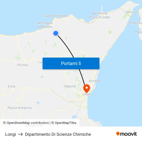 Longi to Dipartimento Di Scienze Chimiche map