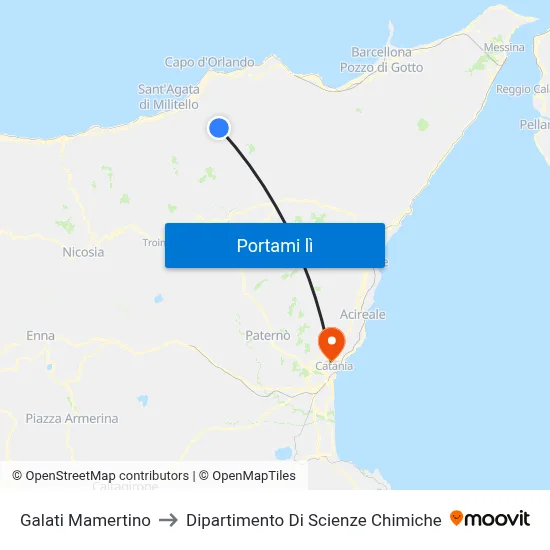 Galati Mamertino to Dipartimento Di Scienze Chimiche map