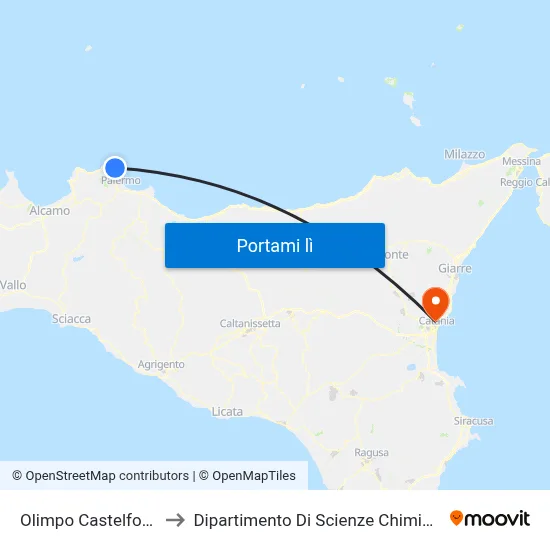 Olimpo Castelforte to Dipartimento Di Scienze Chimiche map