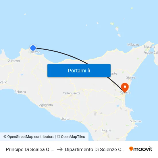 Principe Di Scalea Oleandri to Dipartimento Di Scienze Chimiche map