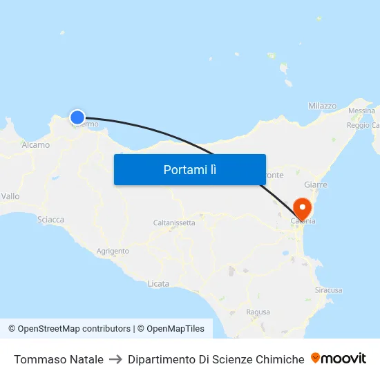 Tommaso Natale to Dipartimento Di Scienze Chimiche map