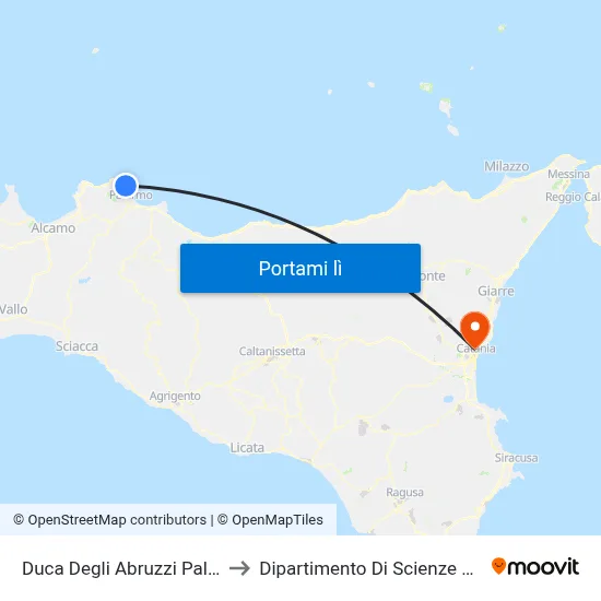 Duca Degli Abruzzi Pallavicino to Dipartimento Di Scienze Chimiche map