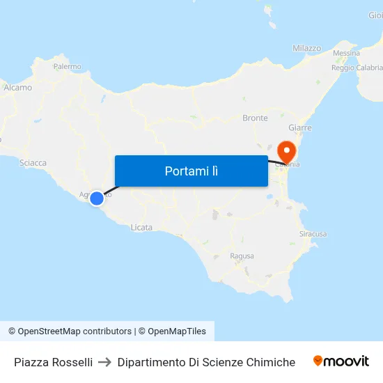 Piazza Rosselli to Dipartimento Di Scienze Chimiche map