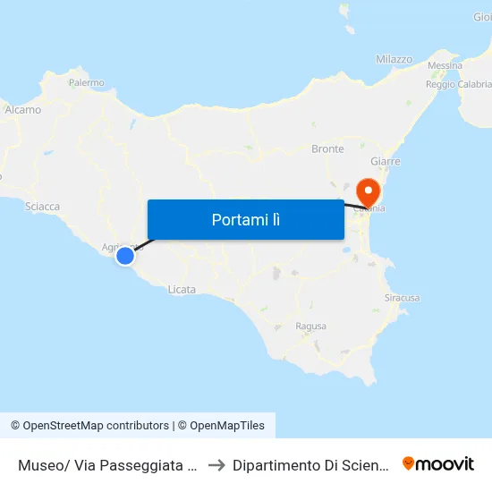 Museo/ Via Passeggiata Archeologica to Dipartimento Di Scienze Chimiche map