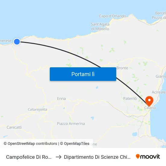 Campofelice Di Rocella to Dipartimento Di Scienze Chimiche map