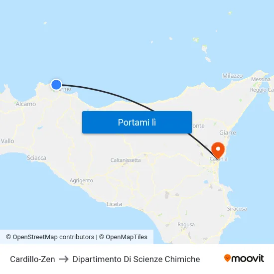 Cardillo-Zen to Dipartimento Di Scienze Chimiche map