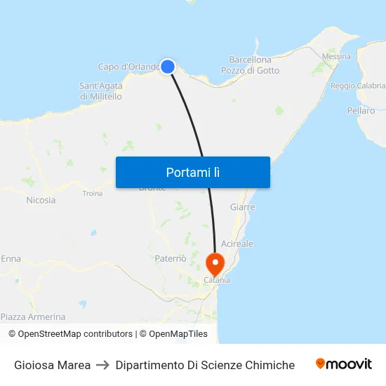 Gioiosa Marea to Dipartimento Di Scienze Chimiche map