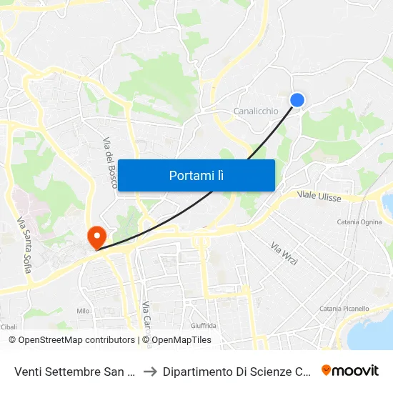Venti Settembre San Marco to Dipartimento Di Scienze Chimiche map