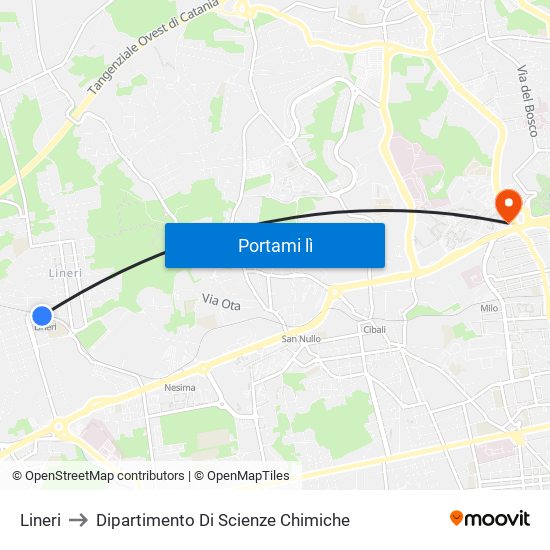 Lineri to Dipartimento Di Scienze Chimiche map