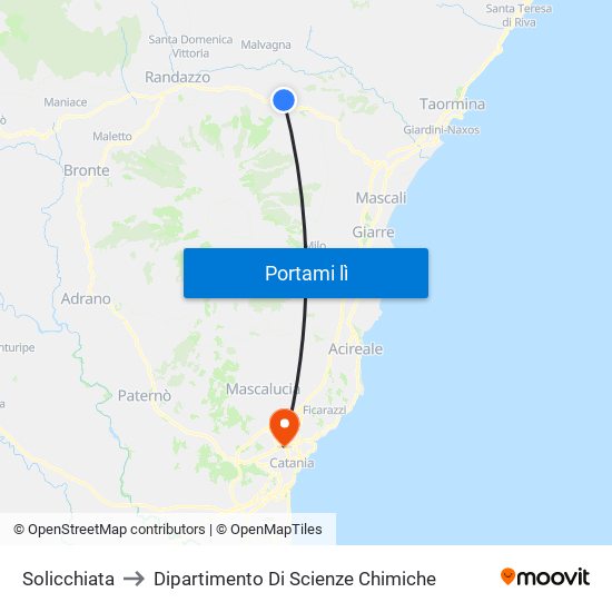 Solicchiata to Dipartimento Di Scienze Chimiche map