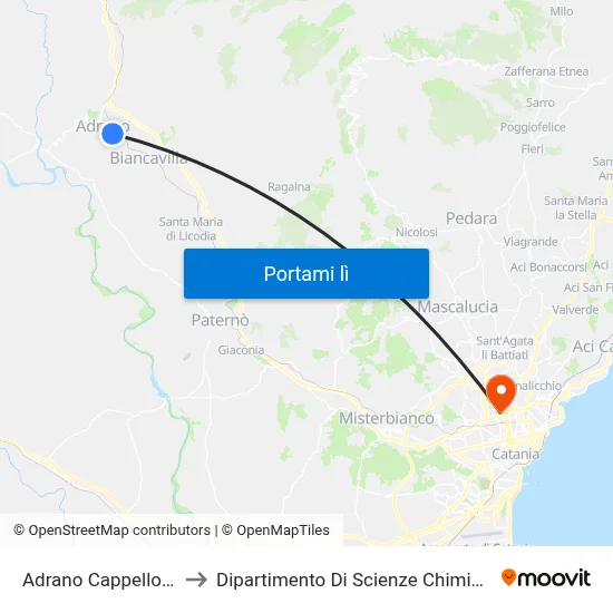 Adrano Cappellone to Dipartimento Di Scienze Chimiche map