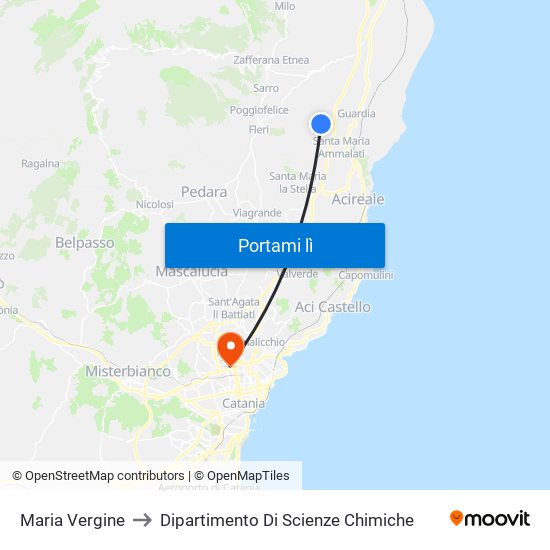 Maria Vergine to Dipartimento Di Scienze Chimiche map