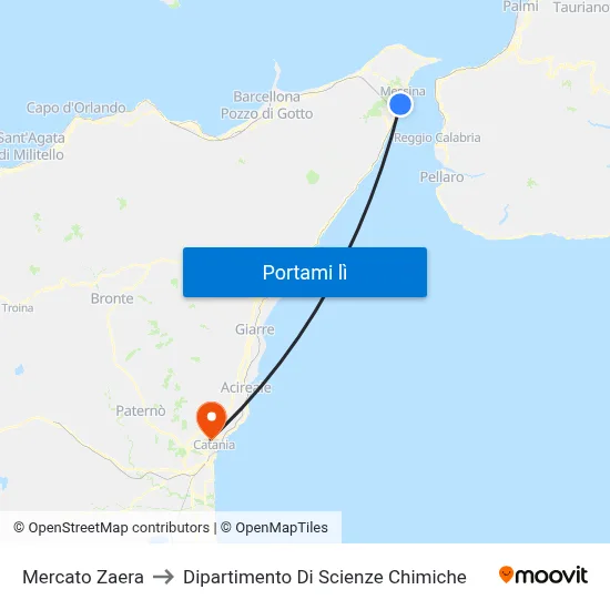 Mercato Zaera to Dipartimento Di Scienze Chimiche map